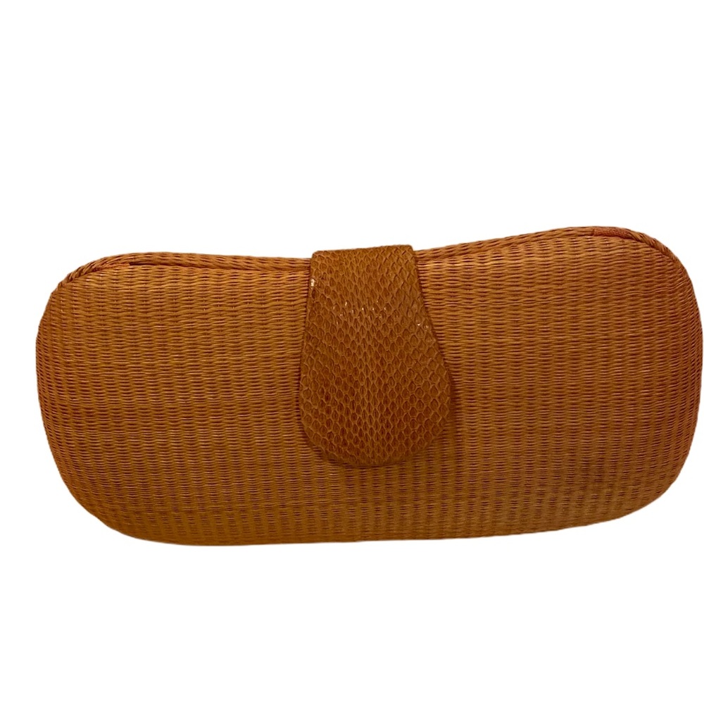 Tan Handbag Clutch Python Snake Chain - Picture 2 of 5